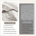 thumbnail image 2 of Exclusivo Mezcla 100% Cotton Quilts Queen Size Beige, Soft Breathable Bedspread Gauze Boho Pattern Coverlet Lightweight Queen Quilt Bedding Set for All Seasons( 1 Quilt and 2 Pillow Shams), 2 of 7