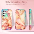 thumbnail image 3 of AVOCASE for Samsung Galaxy S24 FE Case,Heavy Duty Shockproof Protection 3 in 1 Hybrid Hard PC Soft Rubber Rugged Drop Protective Slim Women Phone Case for Galaxy S24 FE,Rose Gold Marble, 3 of 7