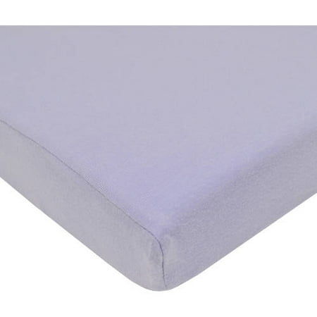 American Baby Company Supreme 100% Natural Cotton Jersey Knit Fitted Crib Sheet for Standard Crib and Toddler Mattresses, Lavender, Soft Breathable, for (Best Cotton Fitted Sheets)