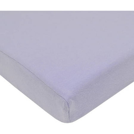 American Baby Company Supreme 100% Natural Cotton Jersey Knit Fitted Crib Sheet for Standard Crib and Toddler Mattresses, Lavender, Soft Breathable, for (Best Flannel Crib Sheets)