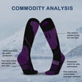 thumbnail image 2 of Penkiiy Middle Socks for Men Men's Adult High Tube Thickened Warm Ski Socks Men's And Women's Winter Towel Socks High Tube Outdoor Climbing Sports Socks Purple Socks, 2 of 4