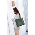 thumbnail image 3 of Dreubea Bolso de hombro de piel sintética suave para mujer, bolso de mano con borlas de gran capacidad, 3 of 5