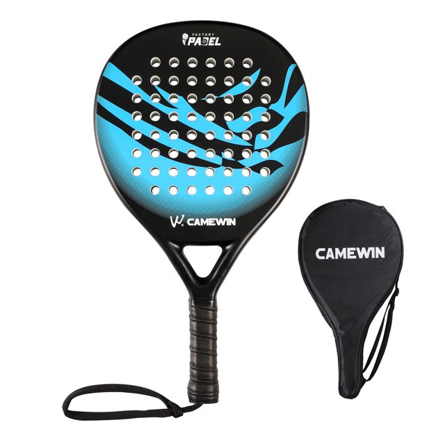 Camewin Raquetas de Pádel Carbono + Tenis Ligeras - Espuma EVA de Memoria, Impacto Potente y Control