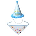 thumbnail image 1 of Bufanda de feliz cumpleaños para perro y Gato, bonito sombrero de fiesta, sombrero de cumpleaños para niña y niño, conjunto de disfraz de fiesta de cumpleaños para mascota, 1 of 5