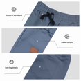 thumbnail image 5 of VV AVEORS Men'S Casual Shorts 9" Twill Cotton Stretch Drawstring Elastic Waist Lightweight Summer Beach Shorts With Pockets Blue XL, 5 of 7