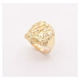 thumbnail image 3 of Diamond-Cut Nugget Puffed Oval Men’s Adult Ring 10K Yellow Gold, 5.50 Gr ALL SIZES - GOLDUM NYC, 3 of 4
