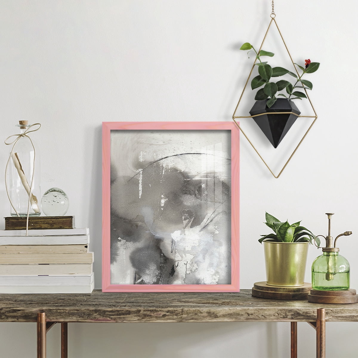 Mystical Objects I - Framed Print w/glass - Sunset Pink