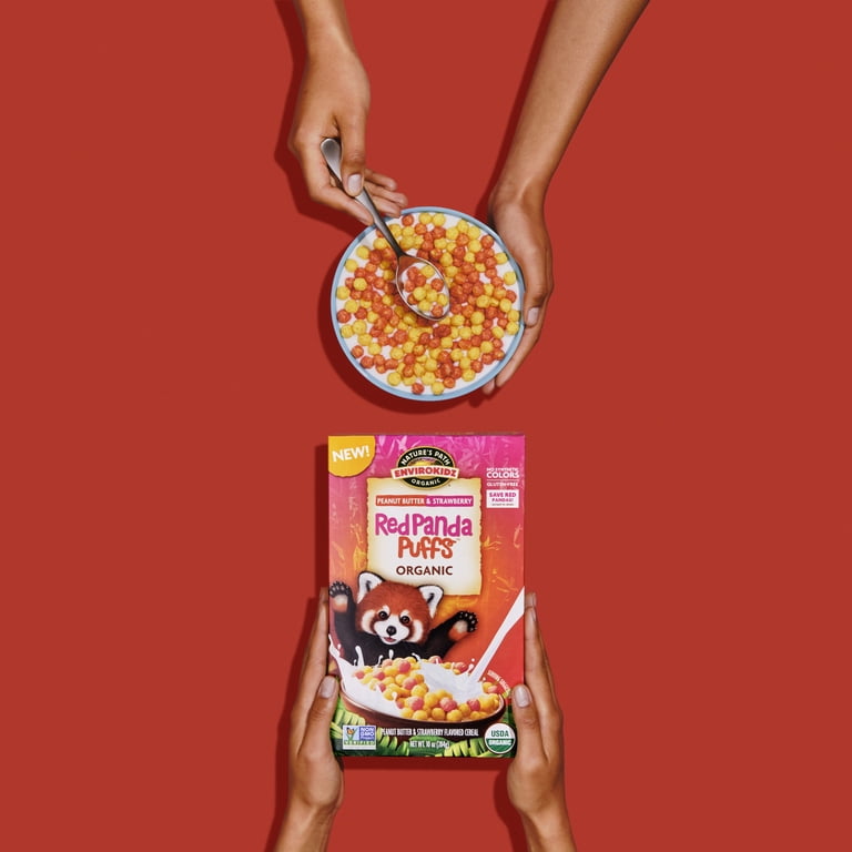Nature's Path Organic Red Panda Puffs Cereal, Peanut Butter