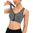 thumbnail image 3 of FUTATA Women's Wireless Post-Op Bra Front Zipper Sports Bra, Push Up Sports Bra Tube Top, Yoga Fitness Workout Running Yoga Bra With Removable Pads, 6 Colors Available, 3 of 7