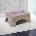 thumbnail image 4 of Bath Stool For Bathroom, Disney Team Mickey Stool For Bathing, Plastic, Lightweight, Versatile & Comfortable Design (Brown) Pack Of 4, 4 of 4