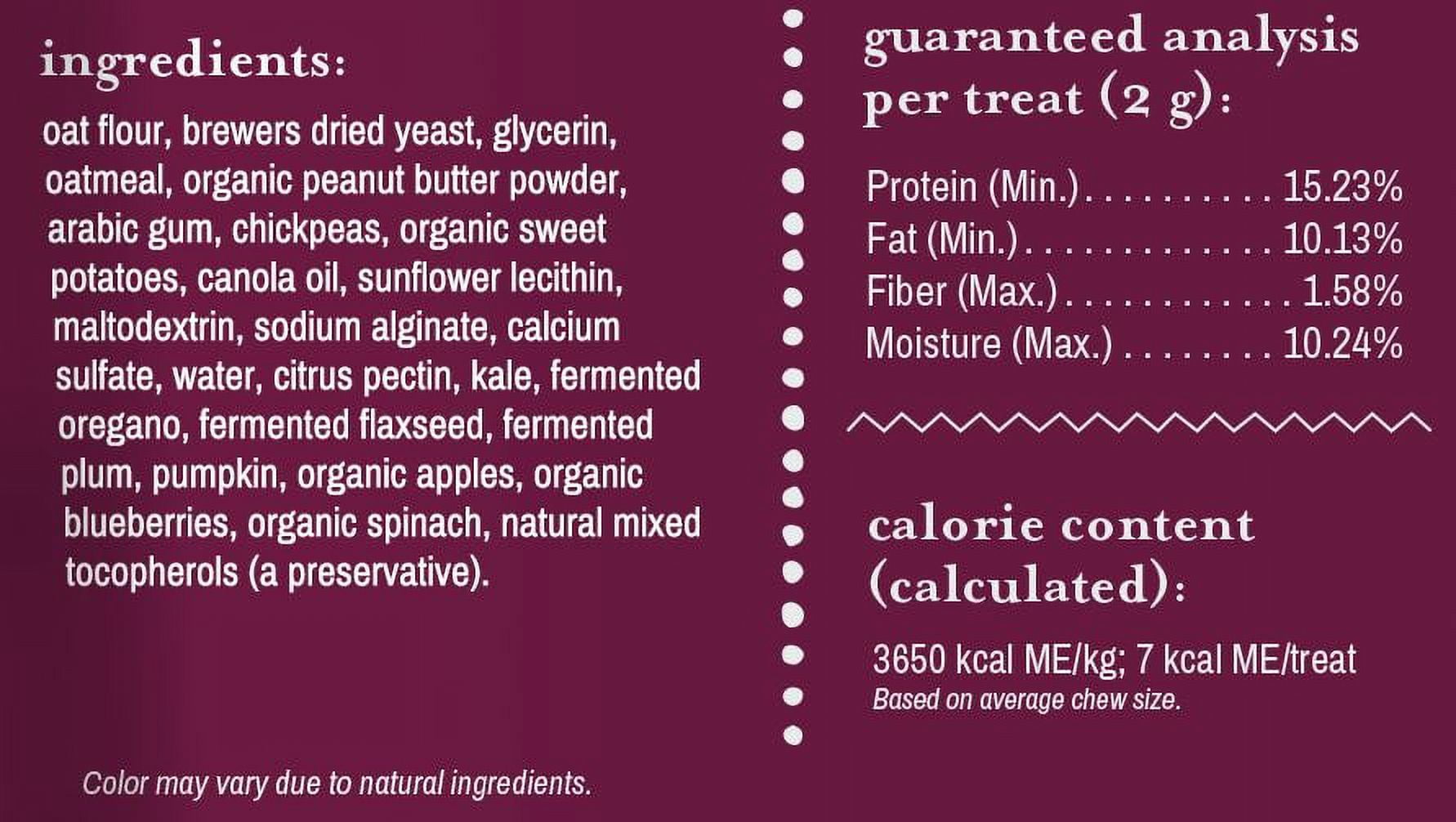 Pet Naturals Superfood Peanut Butter Training Treats 120 Count Bag