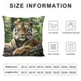 thumbnail image 5 of Decorative Throw Pillow Covers - Bengal Tiger in Forest Square Cushion Case Soft Pillowcase Pillow Sham Protector for Bed Sofa Couch Home Decor, 5 of 5