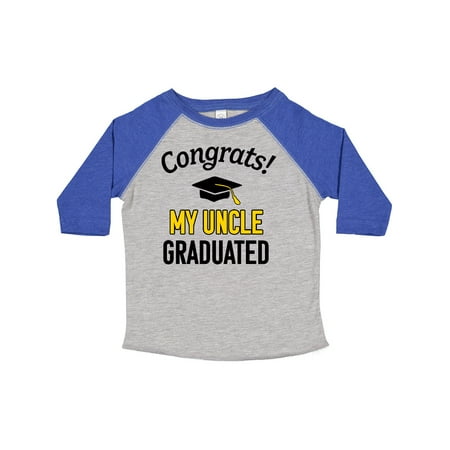 

Inktastic Congrats! My Uncle Graduated with Cap Gift Toddler Boy or Toddler Girl T-Shirt