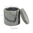 thumbnail image 3 of Elora Grey Marble Canister Ribbed Edge, 3 of 3