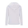thumbnail image 4 of Lenpel Women's Hoodies Soft Warm Long Sleeve Solid Textured Casual Pullover Sweaters Fall Fashion Outfits, 4 of 5
