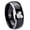 Black 2 Tone Polish Edge, variant on Squirrel Concave Black Tungsten Men Ring 10MM
