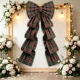thumbnail image 5 of Cififendec Large Christmas Giant Plaid Bow Ornament, 78.74"×19.69", Tartan Bow Hanging Decoration for Party Backdrop and Seasonal Scene Styling, 5 of 6