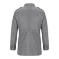 thumbnail image 4 of YYDGH Men's Wool Blend Coats Zipper Up Winter Warm Jakcet Single Breasted Business Windbreaker Pea Coat with Pocket Gray XL, 4 of 5