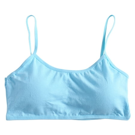 

SEFUONI Teen Girls Soft Underwear Thin Strap Bra Vest Children Padded Underclothes