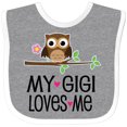 thumbnail image 3 of Inktastic My Gigi Loves Me Girl Owl Girls Baby Bib, 3 of 4