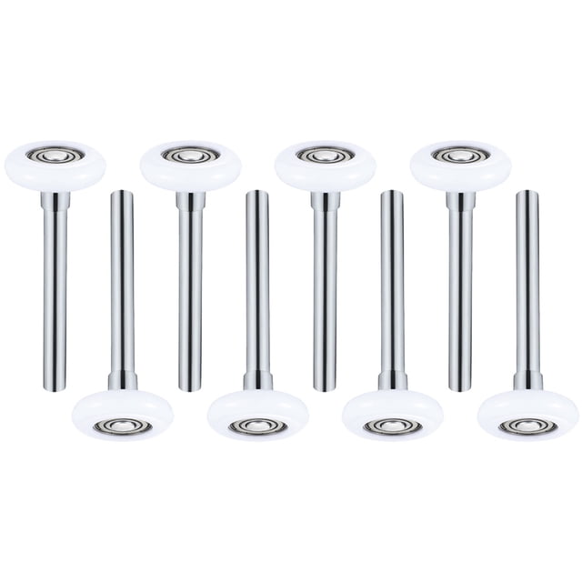 HIAKDOFT Roues de Porte de Garage 8Ensemble Rouleaux en Nylon pour Fonctionnement Silencieux et Prévention de la Saleté en Forme Ronde