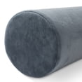 thumbnail image 3 of 47" x8" Memory Foam Bolster Pillow, Cylinder Body Pillow - Ergonomically Designed, Gray Velour, 3 of 6