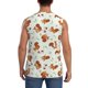 thumbnail image 4 of Fotbe Squirrel Playing Men's Camiseta sin Mangas Estampada para Hombres, Playera Casual para Gimnasio, Entrenamiento, Playa-Small, 4 of 7