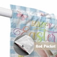 thumbnail image 4 of Blue Easter Swag Valances for Windows 2 Pack, Kitchen Window Curtains 36 Inch Length, Spring Easter Bunny Eggs Floral Buffalo Plaid Privacy Swag Curtains for Living Room/Bathroom 36"x36", 4 of 8