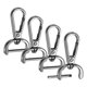 thumbnail image 1 of Gancho giratorio Uxcell [4 piezas] - Ganchos de clip para llaveros, uso para hacer llaveros - [Negro - 1.9 IN] Clip en D de aleación de zinc, hardware para cordones, 1 of 6