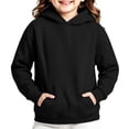 thumbnail image 5 of Goodw7 Kids Oversized Pullover Hoodie, Plain Hooded Sweatshirt with Kangaroo Pocket, No Drawstring Long Sleeve Cozy Casual Top for Boys Girls School Daily Wear, 5 of 8