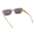 thumbnail image 4 of Mod Rounded Rectangular Stylish Minimal Retro Sunglasses Khaki - Black, 4 of 4