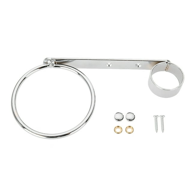 Soporte de pared para secador de pelo de hierro cromado, soporte para secador de pelo y tenacillas
