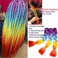 thumbnail image 5 of Benehair Jumbo Braiding Hair Extensions 24" Afro Box Braids Crochet Twist Braid Ponytail 24" Dark Black, 5 of 12