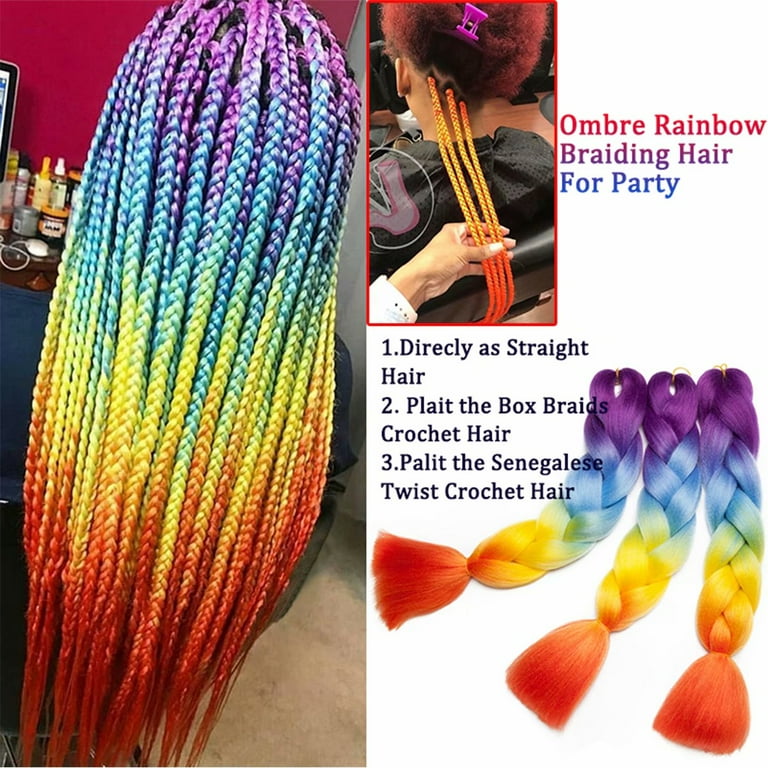 Benehair Jumbo Braiding Hair Extensions 24 Afro Box Braids Crochet