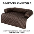 thumbnail image 3 of PETMAKER 30x30.5 Couch Cover for Dogs with Memory Foam Bolster (Brown), 3 of 8