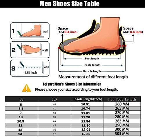 265 mm shoe size men's