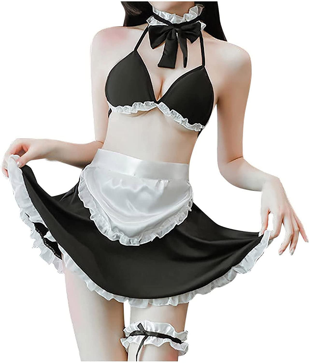 YOMORIO Japanese Schoolgirl Uniform Sexy Anime Cosplay Bikini Underwear  With Mini Shirt And Pleated Skirt  sdrcomec