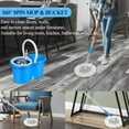thumbnail image 6 of Spin Mop and Bucket Set, Mop and Bucket with Wringer Set, 360°Spin Mop Kit with 2 Extra Microfiber Mop Replacement Heads, Spinning Mop Bucket System for Floor Cleaning (Blue), 6 of 12