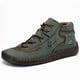 thumbnail image 5 of Zapatos informales de cuero para hombre, Zapatos cómodos de estilo británico a la moda para caminar, calzado plano suave marrón y negro de talla grande para hombre, 5 of 5