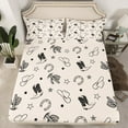 thumbnail image 2 of Manfei Western Horse Shoes Twin Sheet Sets for Kids, Cowgirl Cowboy Twin Fitted Sheet, Cartoon Cactus Flat Sheet, Super Cozy Room Decor, 3 Pieces, 2 of 7