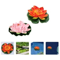 COSMOBETTY 2pcs Lifelike Floating Flowers Decorative Water Lily For Fountains Pools Emulated Design Natural Style Decor