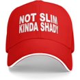 thumbnail image 2 of Not Slim Kinda Shady Hat Baseball Cap dad hat Adjustable Outdoor Sports hat Sandwich hat, 2 of 8
