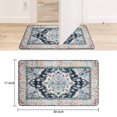 thumbnail image 6 of Bohemian Blue Floral Patterned Carpet Door Mat Welcome Door Mat for Front Door, Home Entrance, Yard, Floor, Patio, Non Slip Spring Summer Welcome Mat Indoor Outdoor Doormat 30"*17", 6 of 6