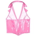thumbnail image 6 of iiniim Women's PU Leather Crop Top Bustier Push Up Corset Tops Tank Vest Size S-4XL Pink 4XL, 6 of 7