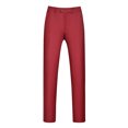 thumbnail image 1 of Pantalones de vestir recortados pahombre Pantalones lisos al tobillo con frente plano borgo36, 1 of 6