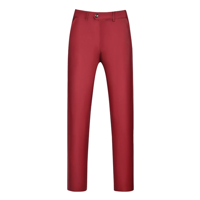 Pantalones de vestir recortados pahombre Pantalones lisos al tobillo con frente plano borgo36