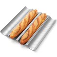 thumbnail image 1 of Molde para pan baguette Pavsrmy 38 x 33 cm, antiadherente, para 4 panes, 1 of 7