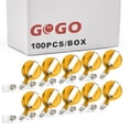 thumbnail image 1 of GOGO 100PCS Translucent ID Card Badge Holder Reels Office Supplier-Orange, 1 of 8