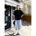 thumbnail image 6 of GINGTTO Men's Ripped Baggy Fit Below Knee Denim Shorts, 6 of 10