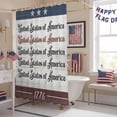 thumbnail image 5 of United States Shower Curtain, 48" x 72", Red Blue Independence Day Stars Vintage Wood Grain Waterproof Bathroom Curtain Washable Shower Curtain Set with 12 Hooks, 5 of 9